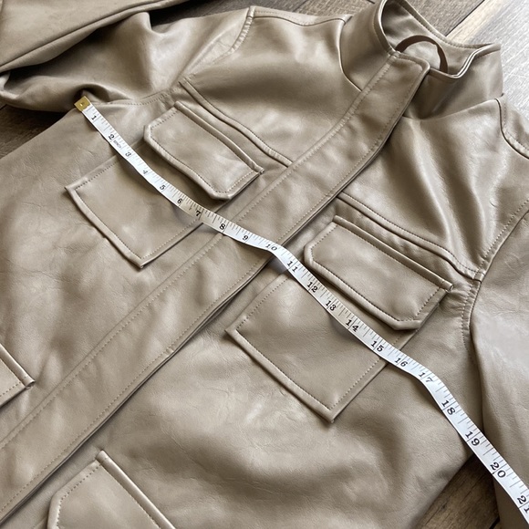 A New Day Anorak Faux Leather Frontier Brown Jacket - Picture 14 of 16